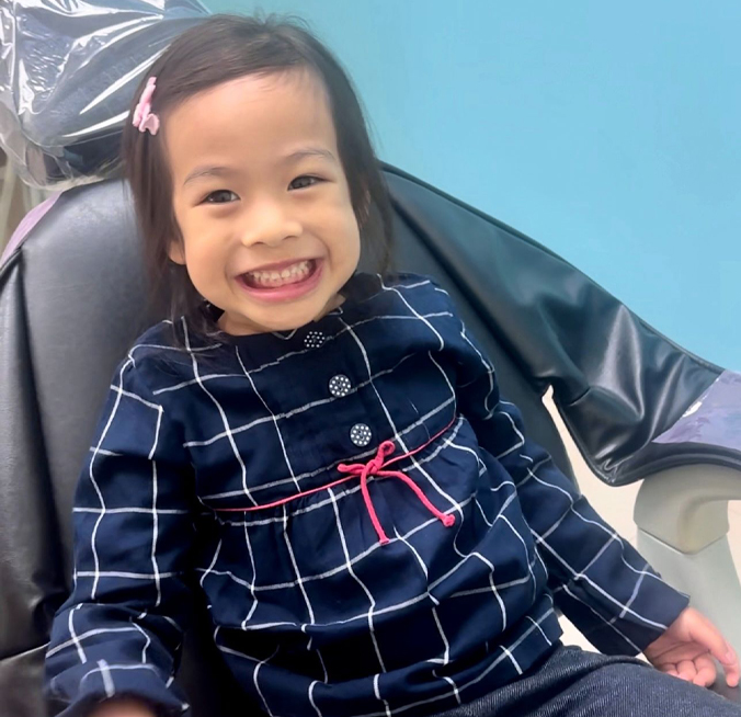 Child patient visiting family dentist in Austin TX for dental care in a modern clinic